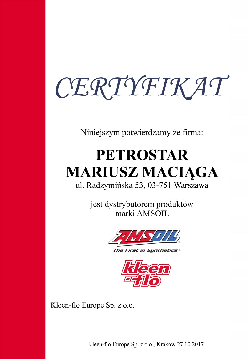 AMSOIL 5W-40 European Car Formula + FREEBIE Manufacturer Amsoil