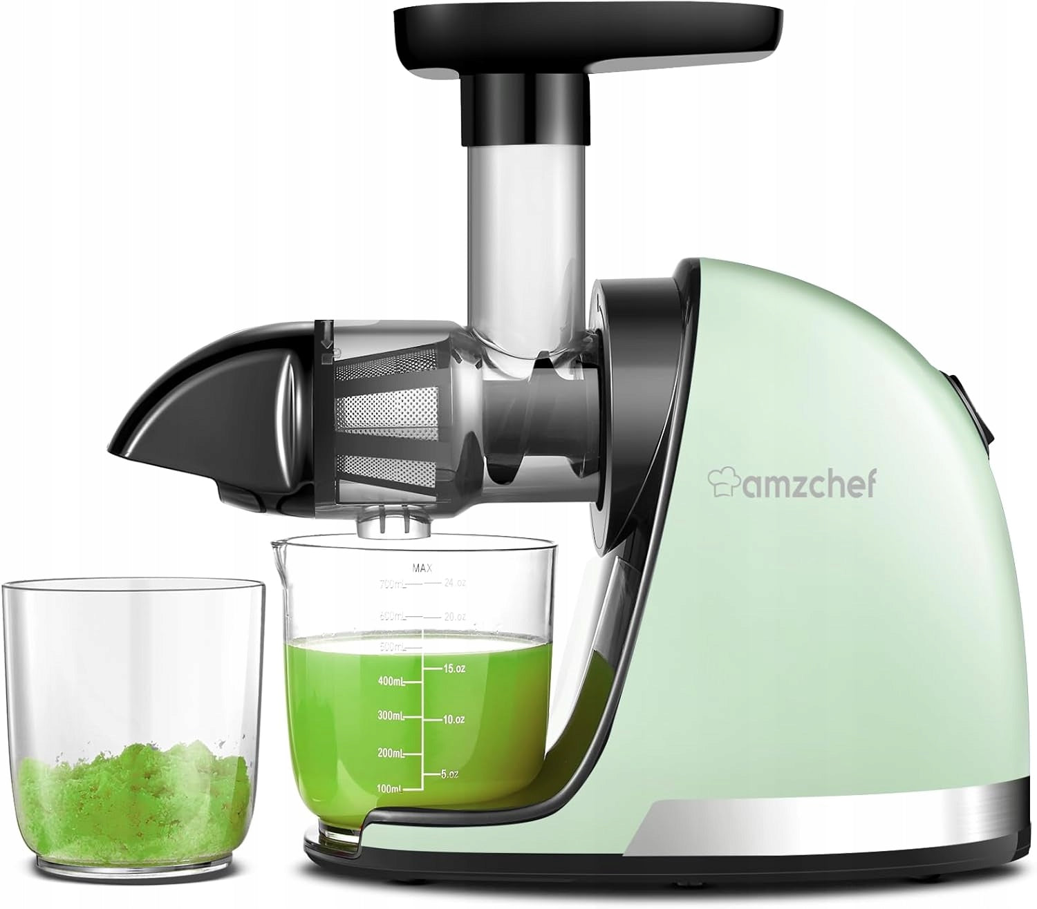 AMZCHEF Slow Juicer for Vegetables and Fruits Electric Green