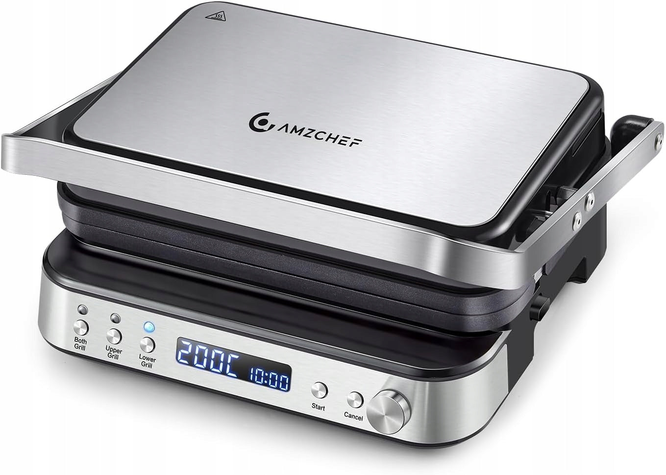 AMZCHEF grill 4in1 sandwich maker waffle maker with replaceable plates and LED