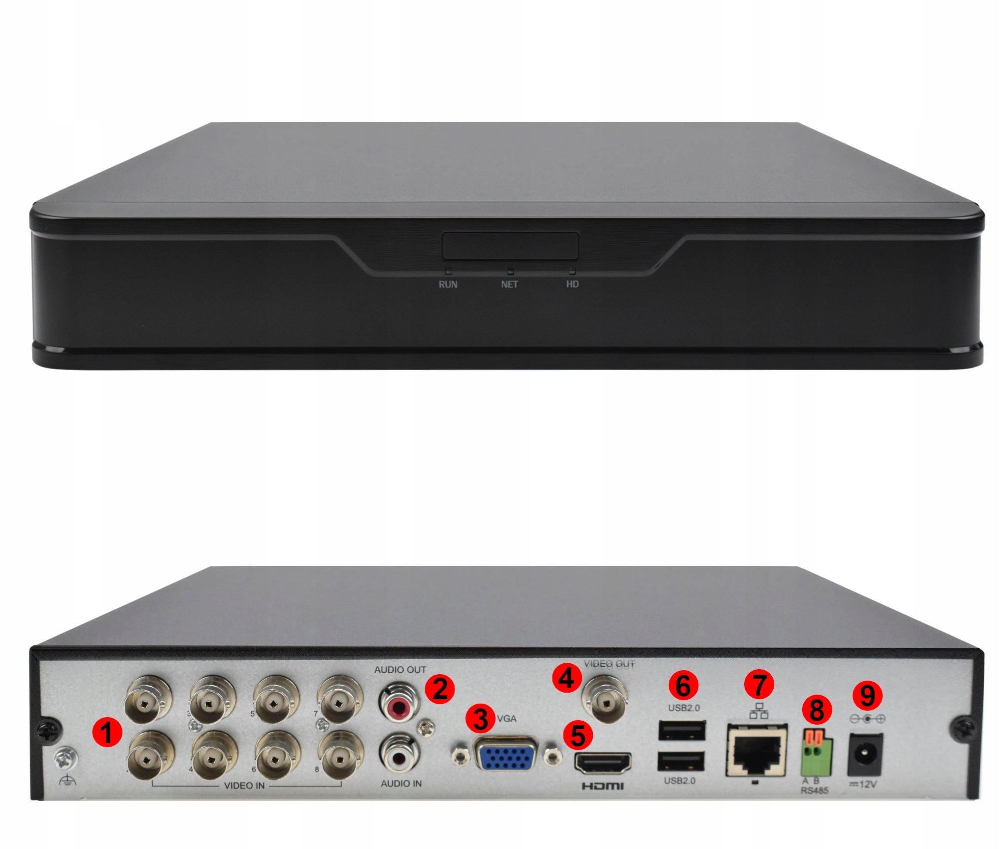 ANALOG RECORDER FOR MONITORING 8 CHANNELS 8MPx DVS REMOTE PREVIEW DVS Brand DVS