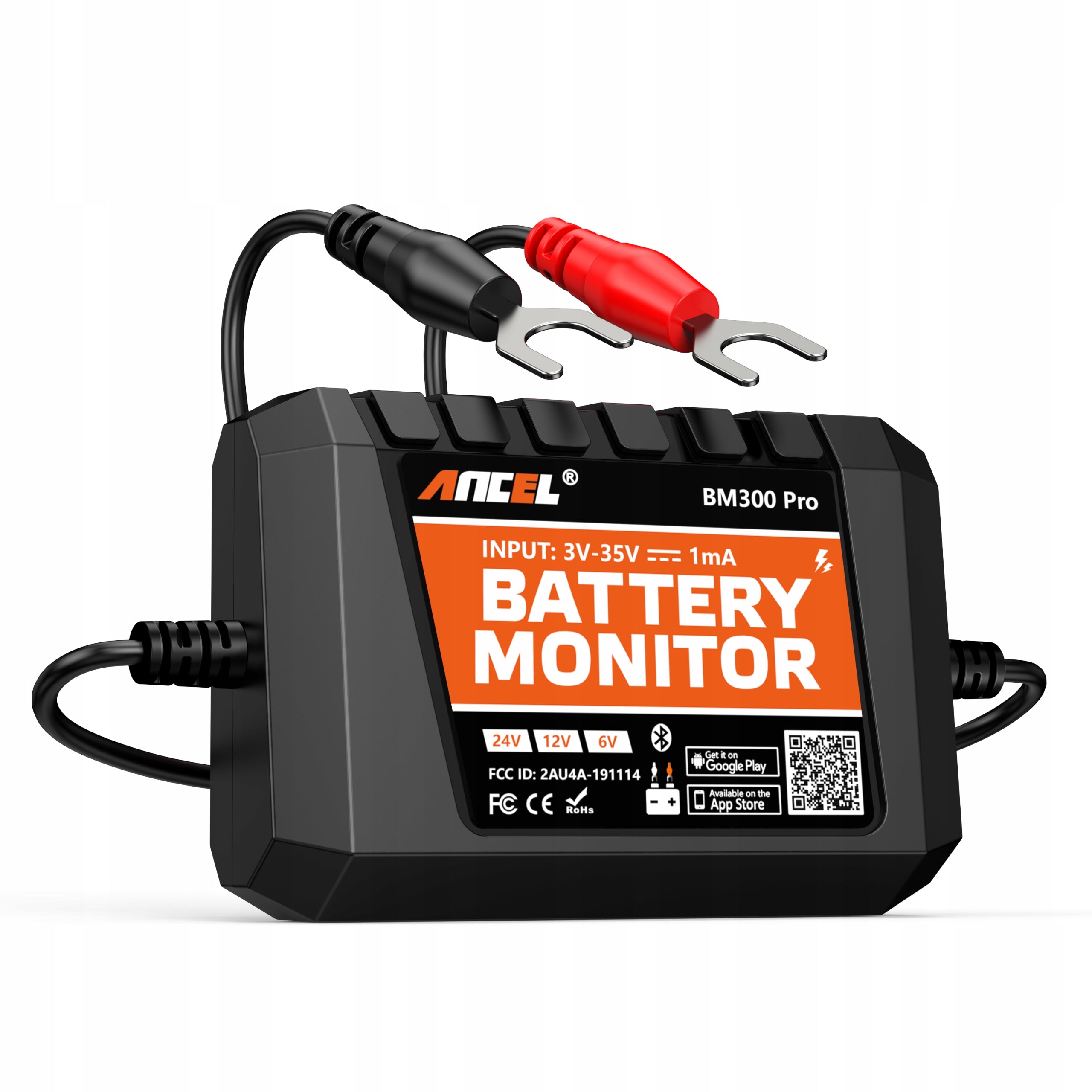 ANCEL BM300 Pro 6V 12V 24V smart car Battery Monitor bluetooth 5.3 Polish Manufacturer code car Battery GPS locator battery monitoring
