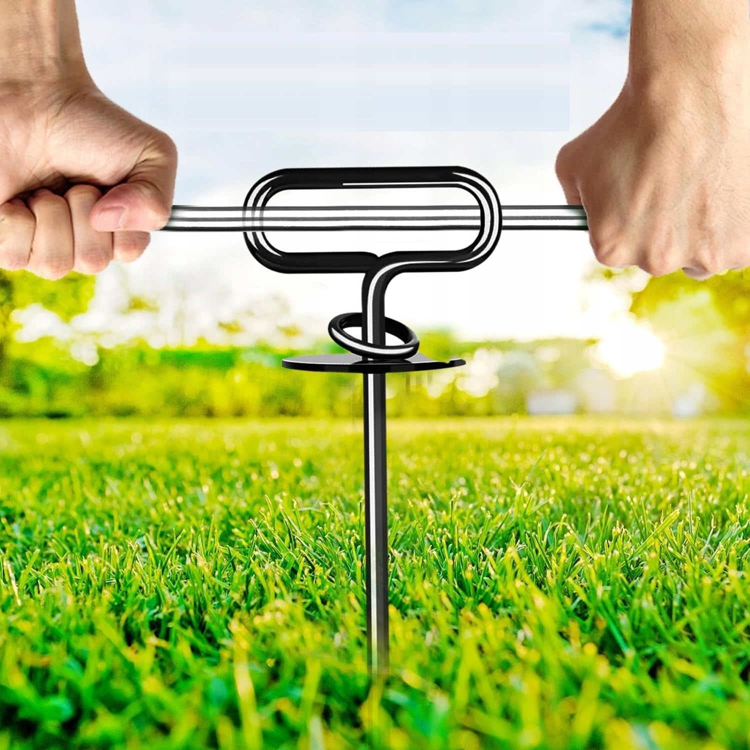 ANCHOR FOR SCREWING INTO THE GROUND HOLDING THE DOG ON A LEASH GARDEN WALK 40cm 360° Maximum leash length 0 m