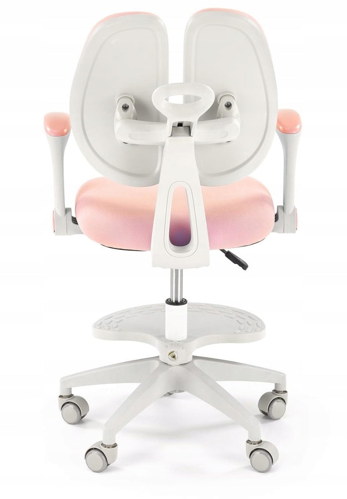 ANDRE Children's Swivel Armchair | Pink | Comfortable for Desk | Footrest