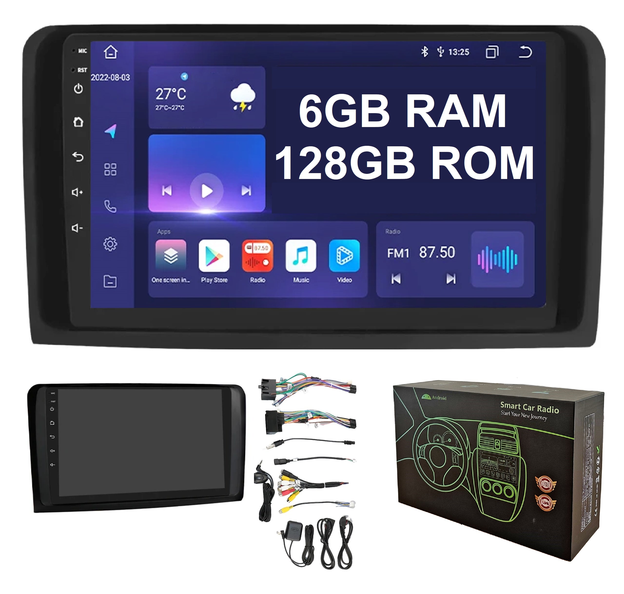 ANDROID RADIO NAVIGATION FOR MERCEDES ML W164 GL X164 6/128GB DSP CARPLAY LTE