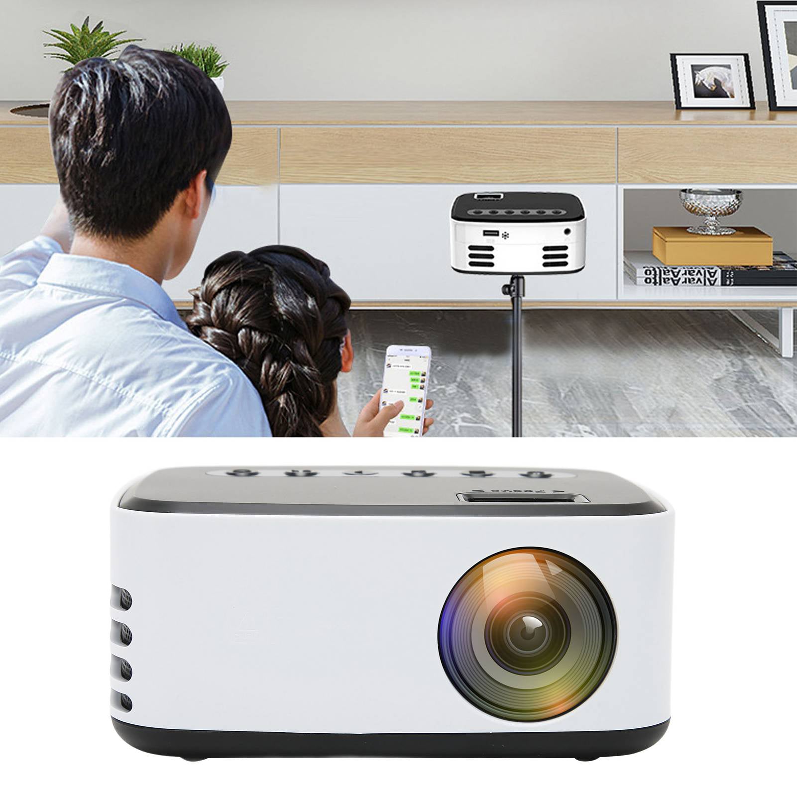 ANDROID WIFI PORTABLE MINI PROJECTOR 360 HD 4K BLUETOOTH Brand no brand