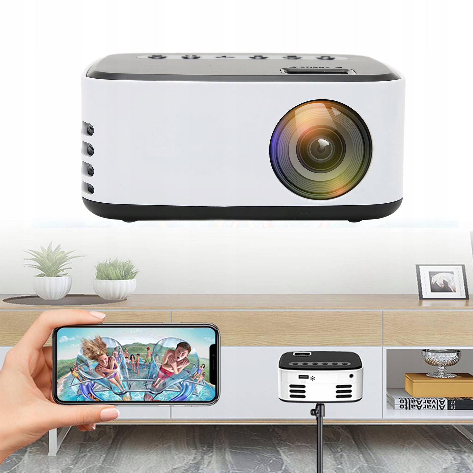ANDROID WIFI PORTABLE MINI PROJECTOR 360 HD 4K BLUETOOTH Model 2612220023411