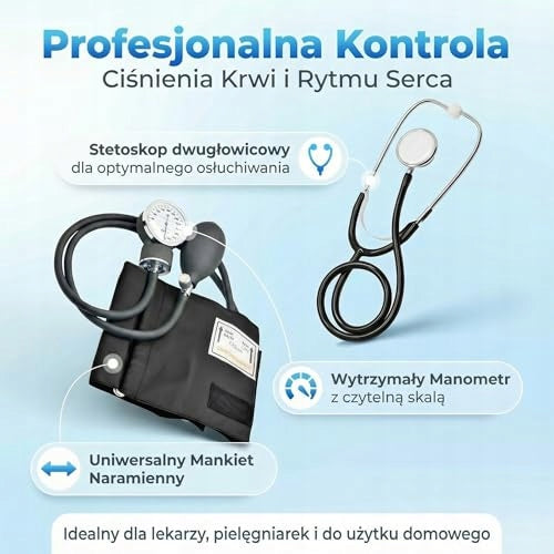 ANEROID SPHYGMOMANOMETER BLOOD PRESSURE MONITOR WITH DOUBLE-HEADED STETHOSCOPE Brand no brand