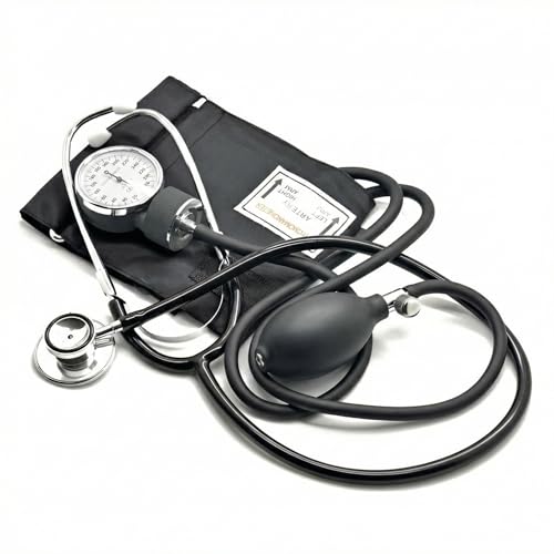 ANEROID SPHYGMOMANOMETER BLOOD PRESSURE MONITOR WITH DOUBLE-HEADED STETHOSCOPE Medical device no