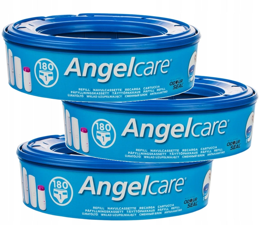 ANGELCARE CARTRIDGES REFILL FOR BASKET CONTAINER FOR USED DIAPERS BAGS x3 Manufacturer code ANG-009-00
