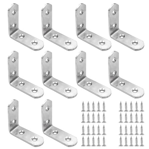 ANGLE BRACKET L STAINLESS STEEL 50X50 MM FOR FURNITURE 10 PCS METAL Brand no brand