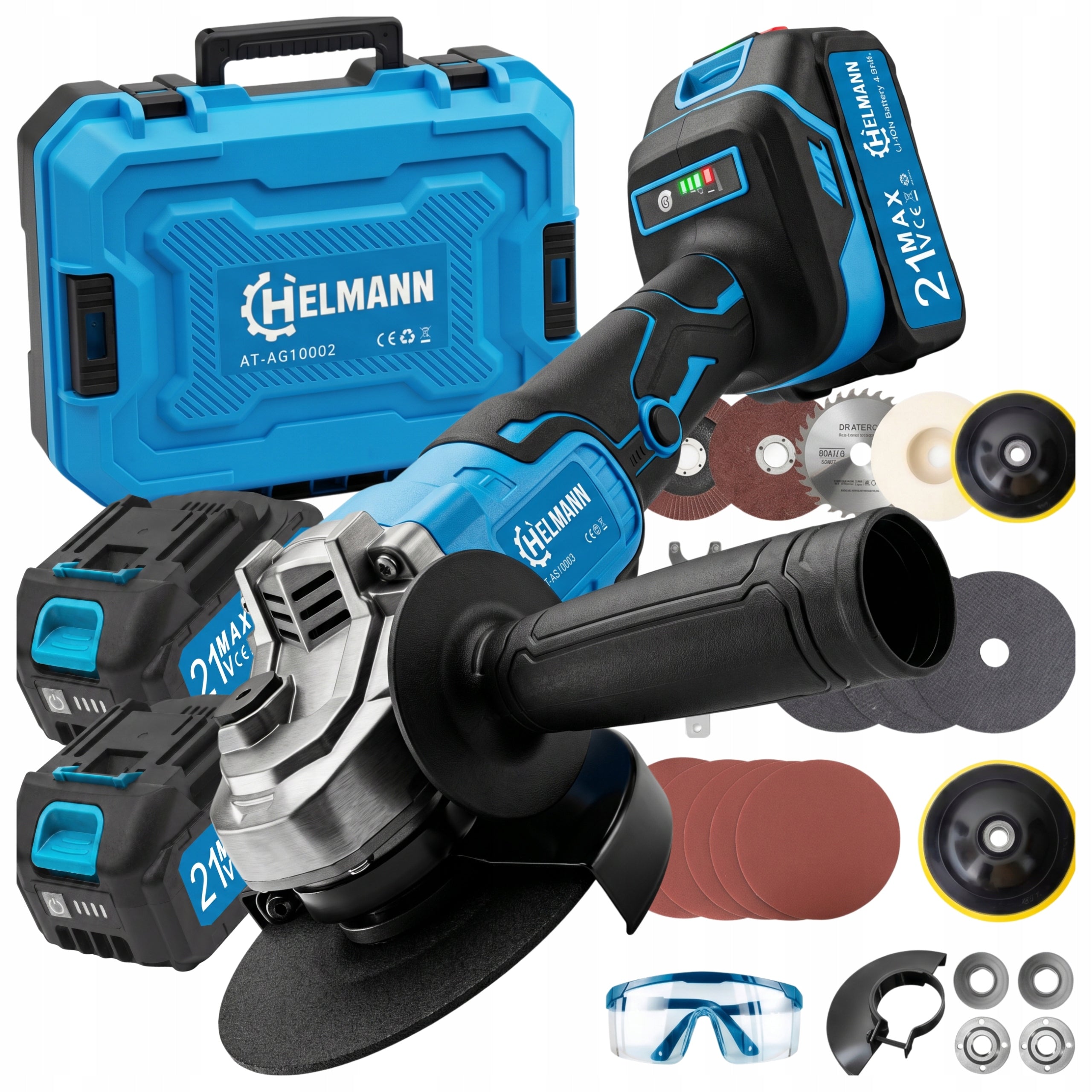 ANGLE GRINDER 125 CORDLESS BRUSHLESS 2X AKU 4.0Ah DIAX ANGLE