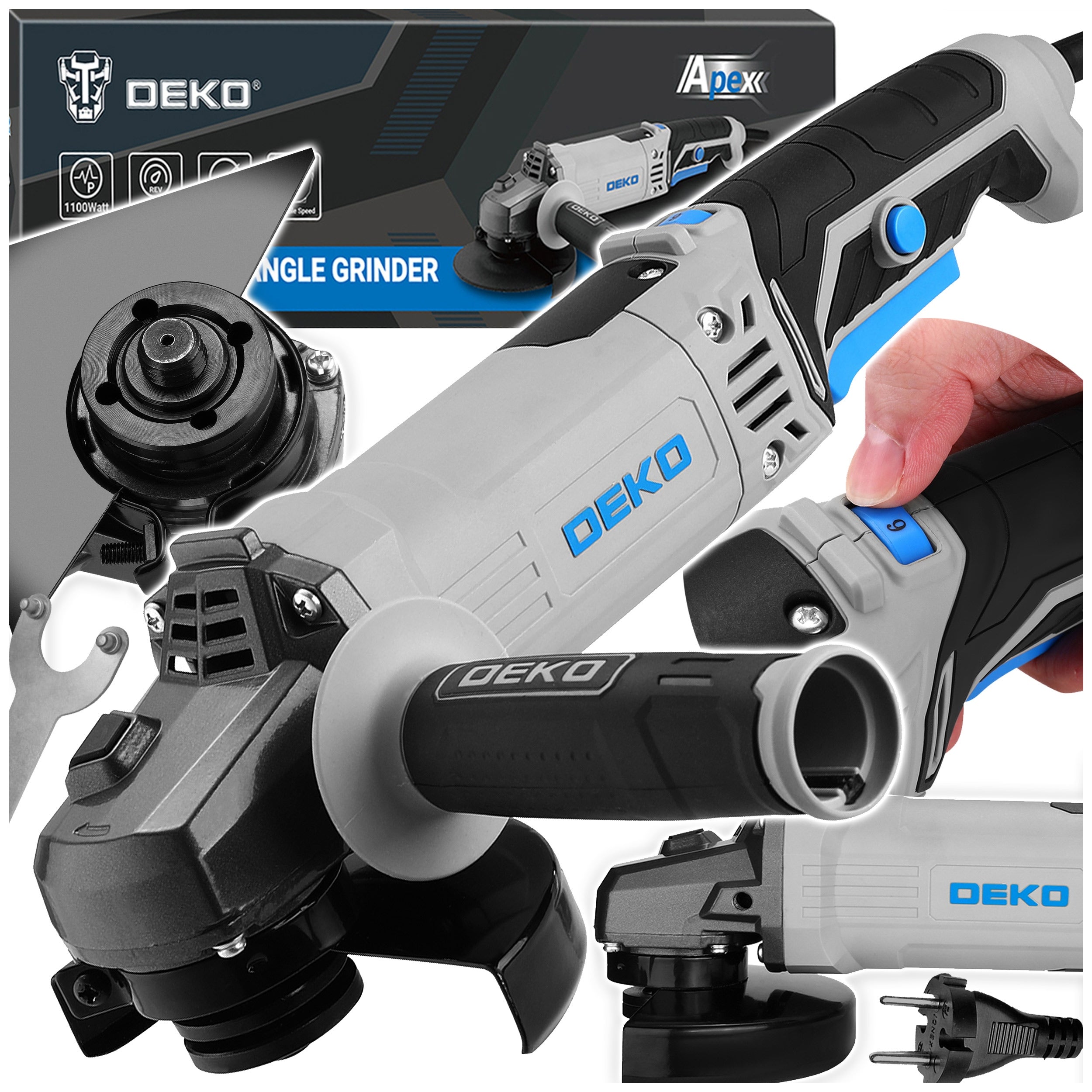 ANGLE GRINDER ANGLE 125 MM STRONG DIAX 1100W ADJUSTABLE DEKO