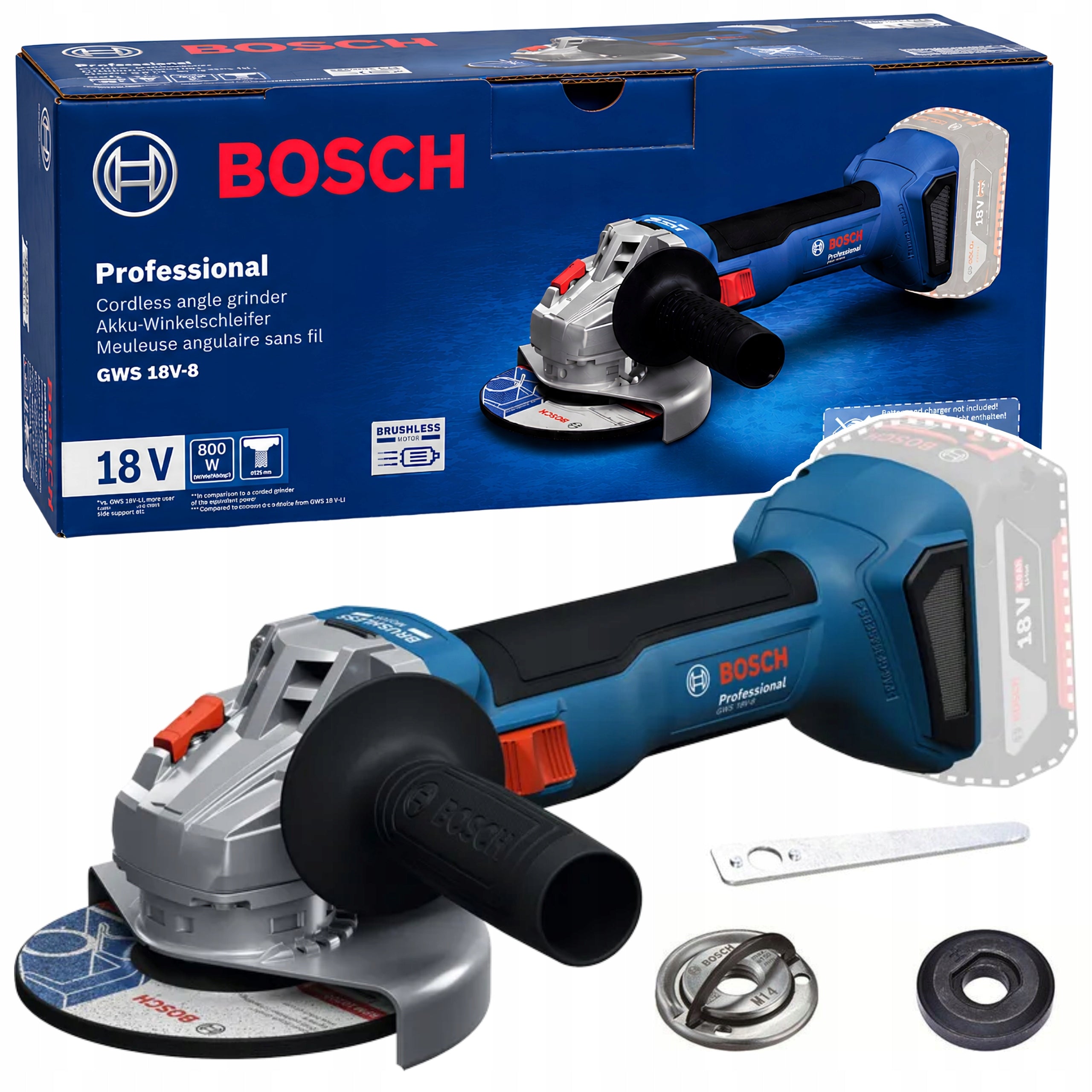 ANGLE GRINDER BOSCH Professional GWS 18V-8 125mm 18V BRUSHLESS SOLO