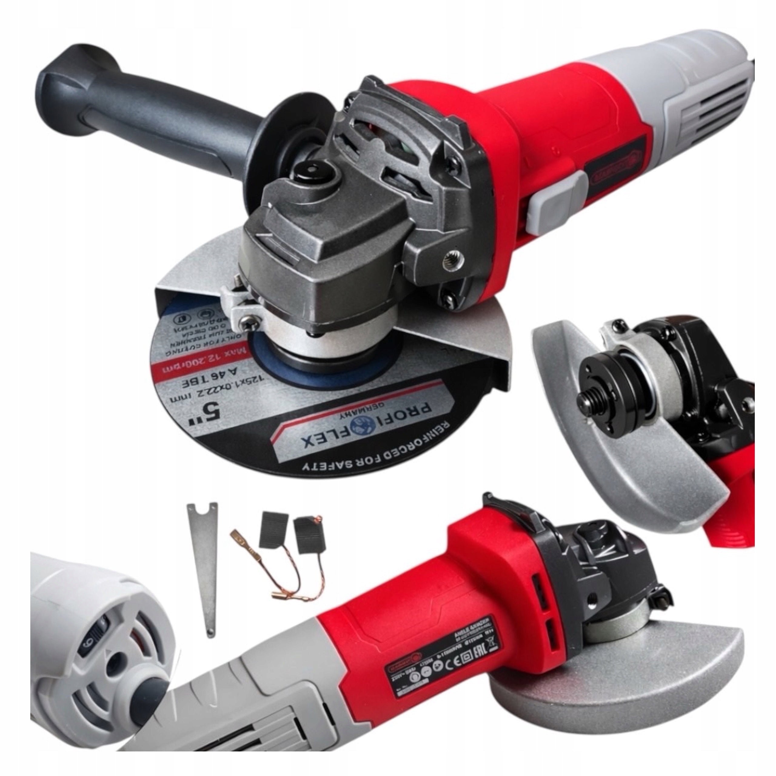 ANGLE GRINDER Bearfoot 1700 W 125 mm Network Rotation Adjustment 230V