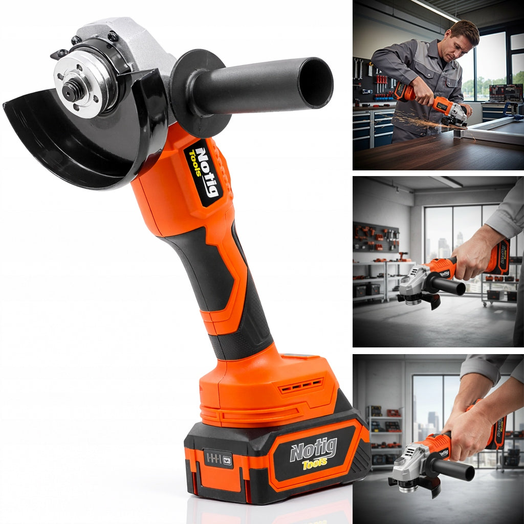ANGLE GRINDER CORDLESS ANGLE 125mm DIAX +2 AKU 3.0AH +10x DISC Manufacturer code N4346