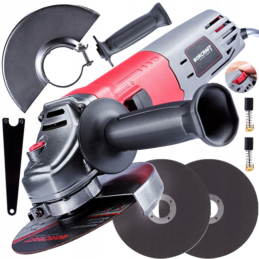 ANGLE GRINDER DIAX WORCRAFT 125MM ADJUSTABLE + 2 DISCS