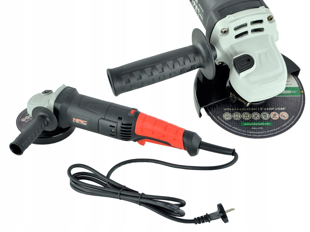 ANGLE GRINDER NAC POWER 1200 IN DISC 125 MM SMOOTH ROTATION ADJUSTMENT Manufacturer code 40119