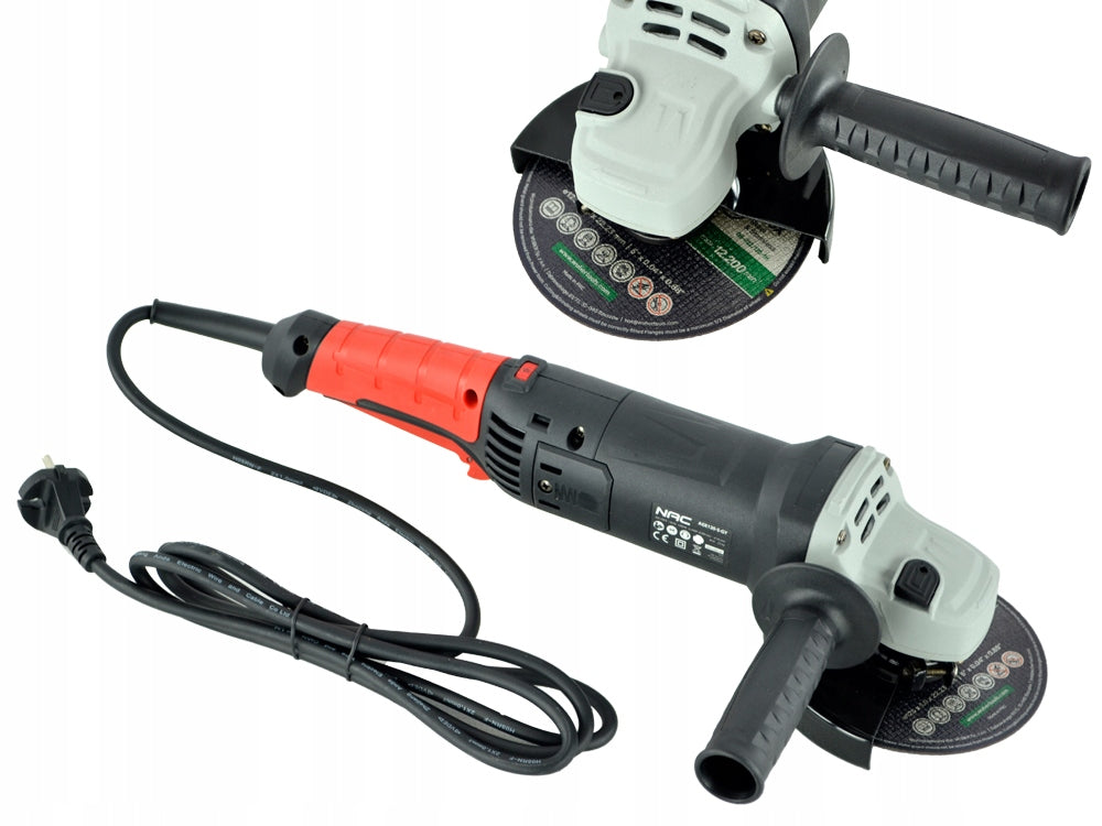 ANGLE GRINDER NAC POWER 1200 IN DISC 125 MM SMOOTH ROTATION ADJUSTMENT Packaging status original