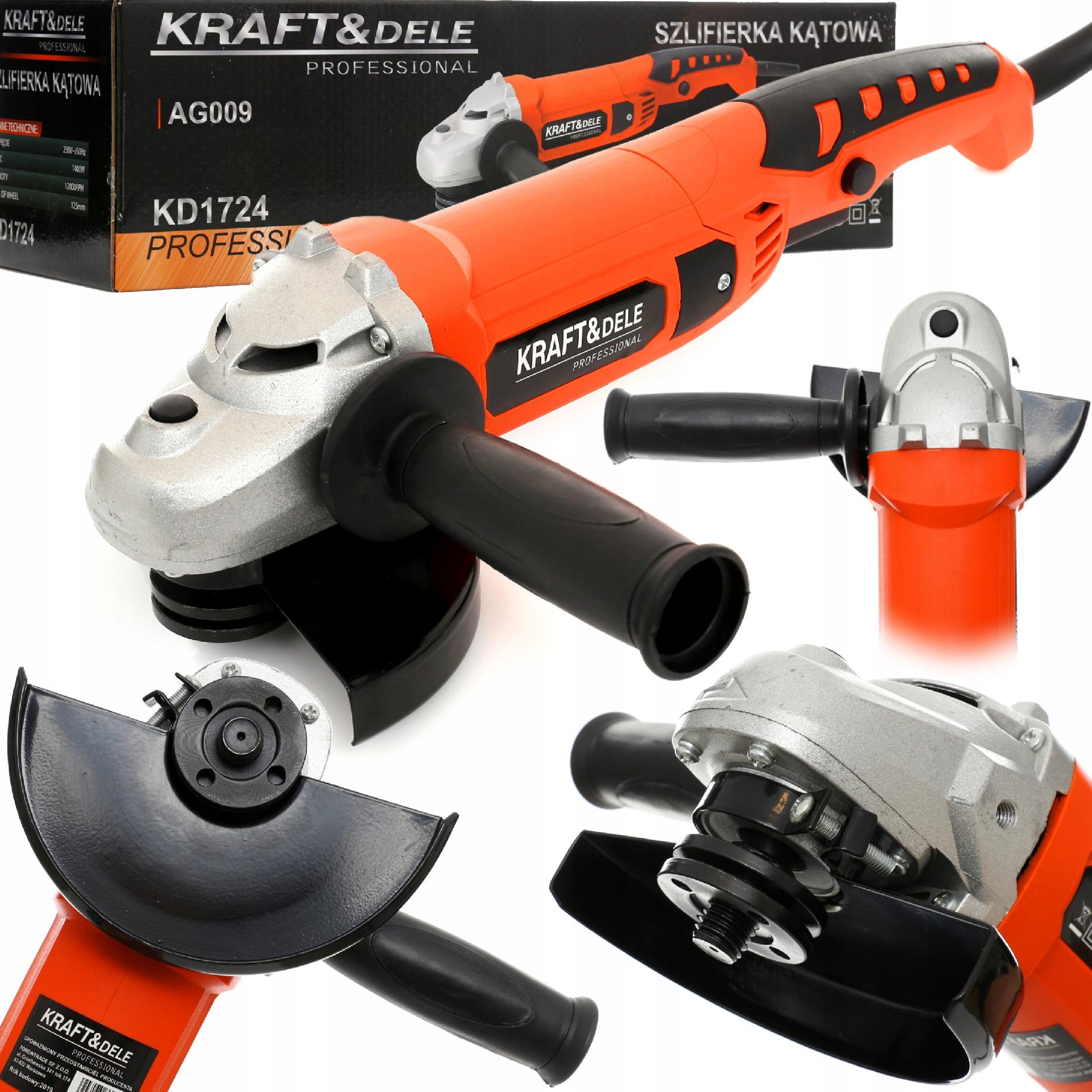 ANGLE GRINDER POLISHER 125mm DIAX 230V 1400W LONG KD1724 KRAFT M14 Manufacturer code KD1724