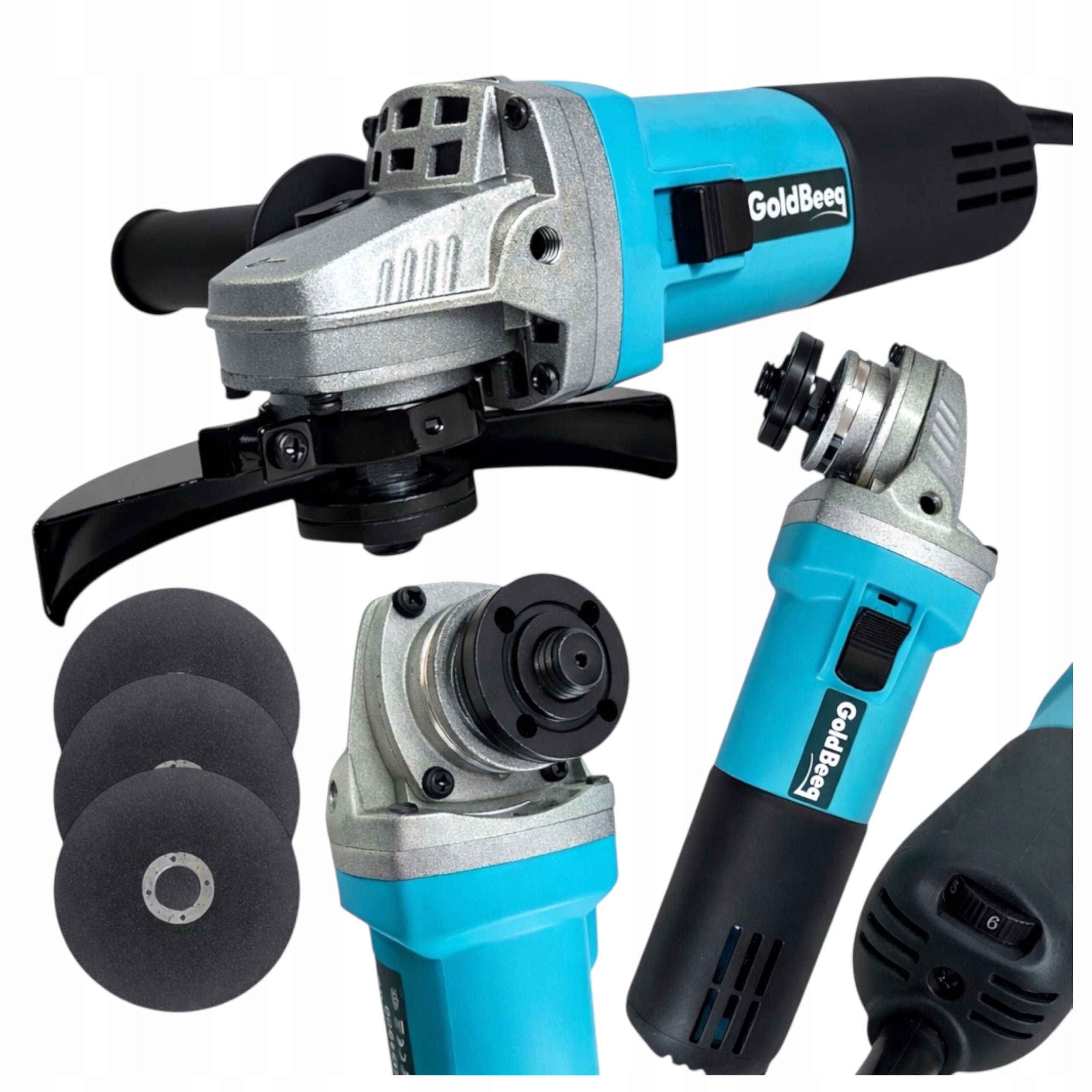 ANGLE GRINDER WITH ADJUSTABLE ROTATION ANGLE DIAX 125mm 1800W + 3x DISC