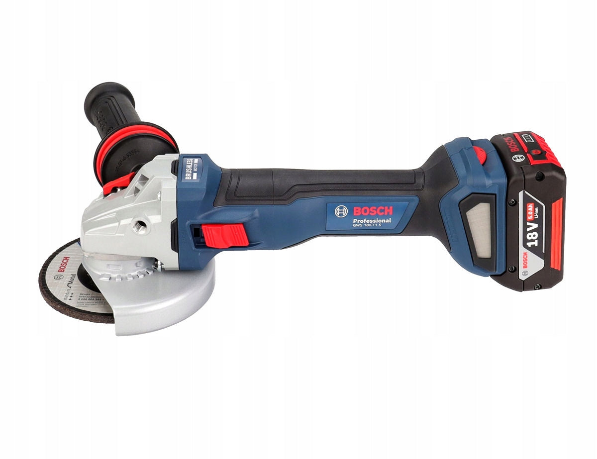 ANGLE GRINDER WITH ADJUSTABLE ROTATION GWS 18V-11 S BOSCH L-BOXX 1x5,0Ah Manufacturer code 06019N4002