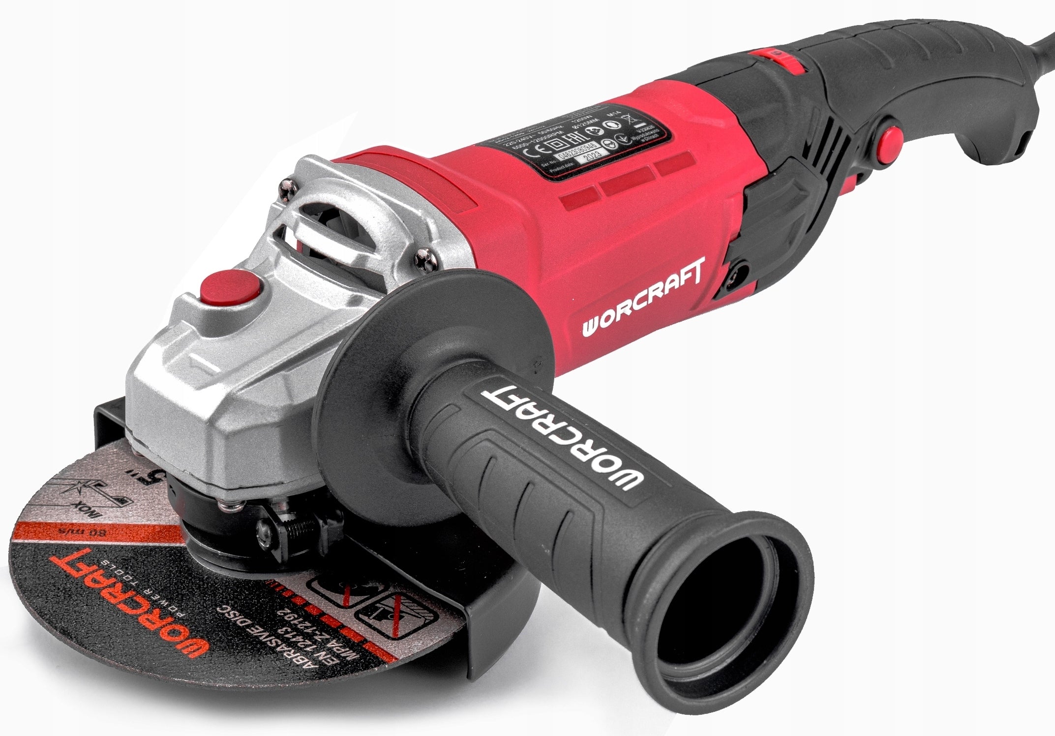 ANGLE GRINDER WORCRAFT AG12-125S STRONG 125mm Rotation adjustment +DISCS Brand Worcraft