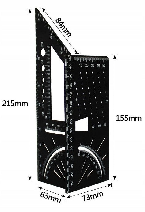 ANGLE JAPANESE CARPENTRY ALUMINUM 3D GAUGE STENCIL EAN (GTIN) 5905471743324