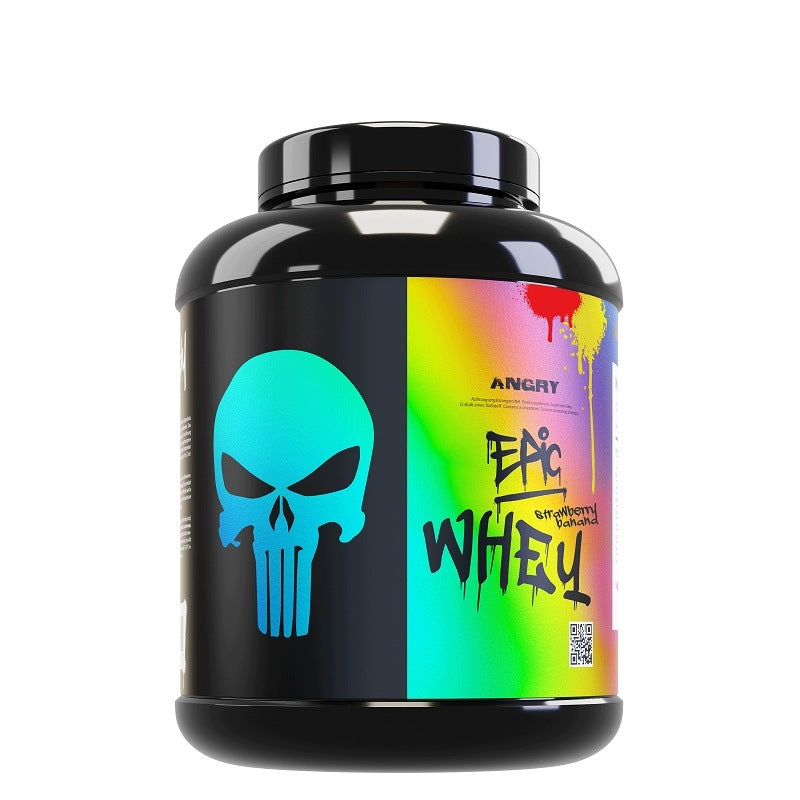 ANGRY Epic Whey Mix Protein WPC + WPI Muscle Clinic 1800g Strawberry Banana