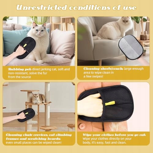 ANIMAL CARE GLOVES DOUBLE-SIDED COMBING HAIR REMOVAL 2 Manufacturer code Bez marki