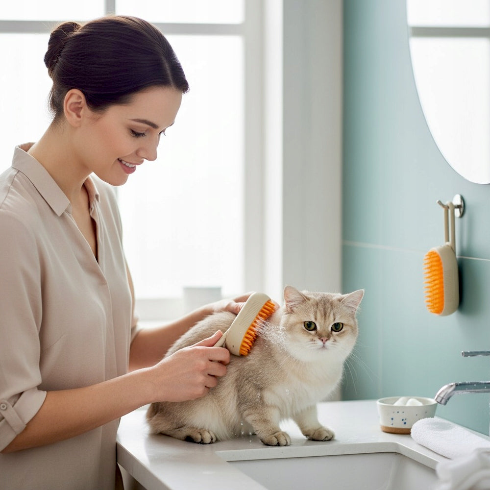 ANIMAL CAT DOG STEAM BRUSH ELECTRIC FOR HAIR CARE XL Packaging status original