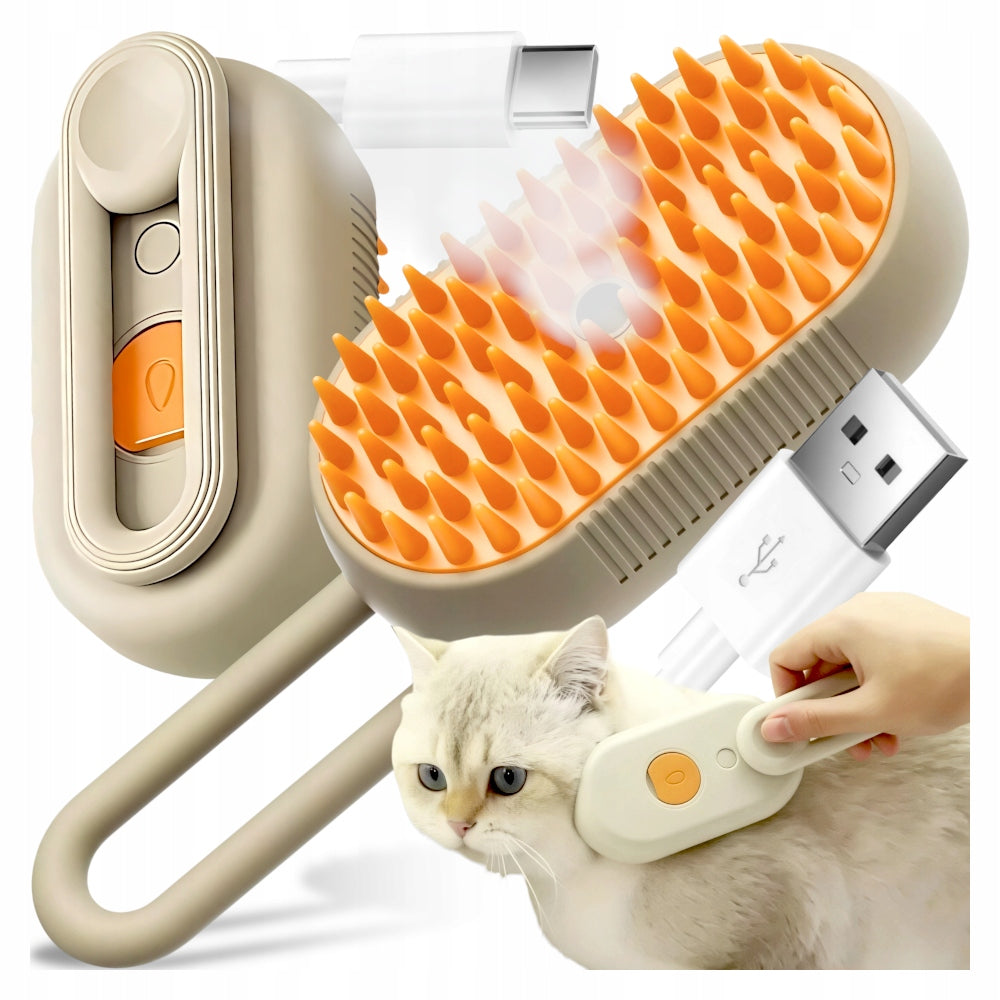 ANIMAL CAT DOG STEAM BRUSH ELECTRIC FOR HAIR CARE XL