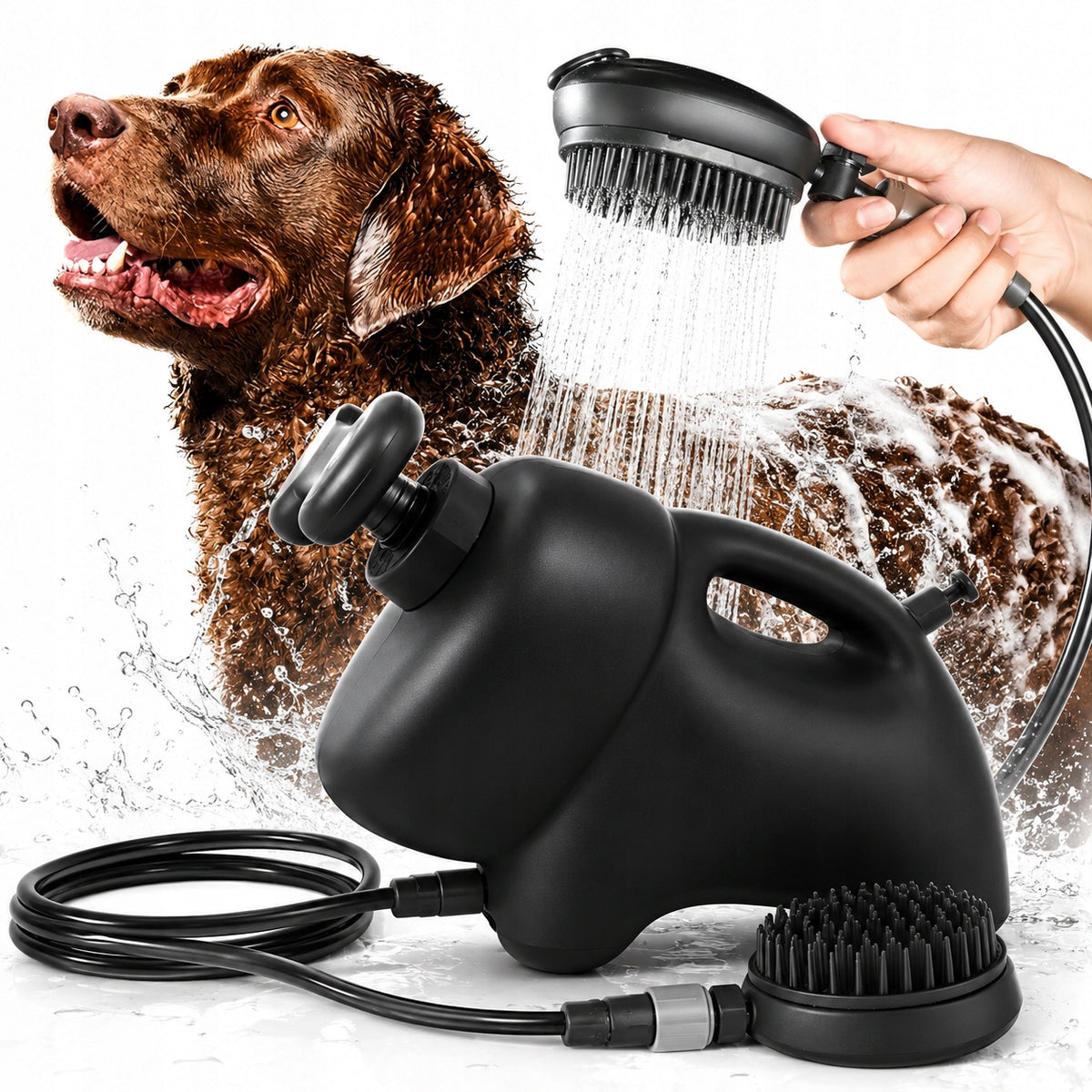 ANIMAL CAT DOG WASHER PORTABLE QUIET HANDHELD BATH BRUSH 8L