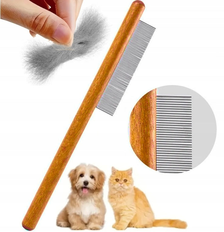 ANIMAL COMBING COMB FOR COMBING HAIR WOODEN FOR CAT