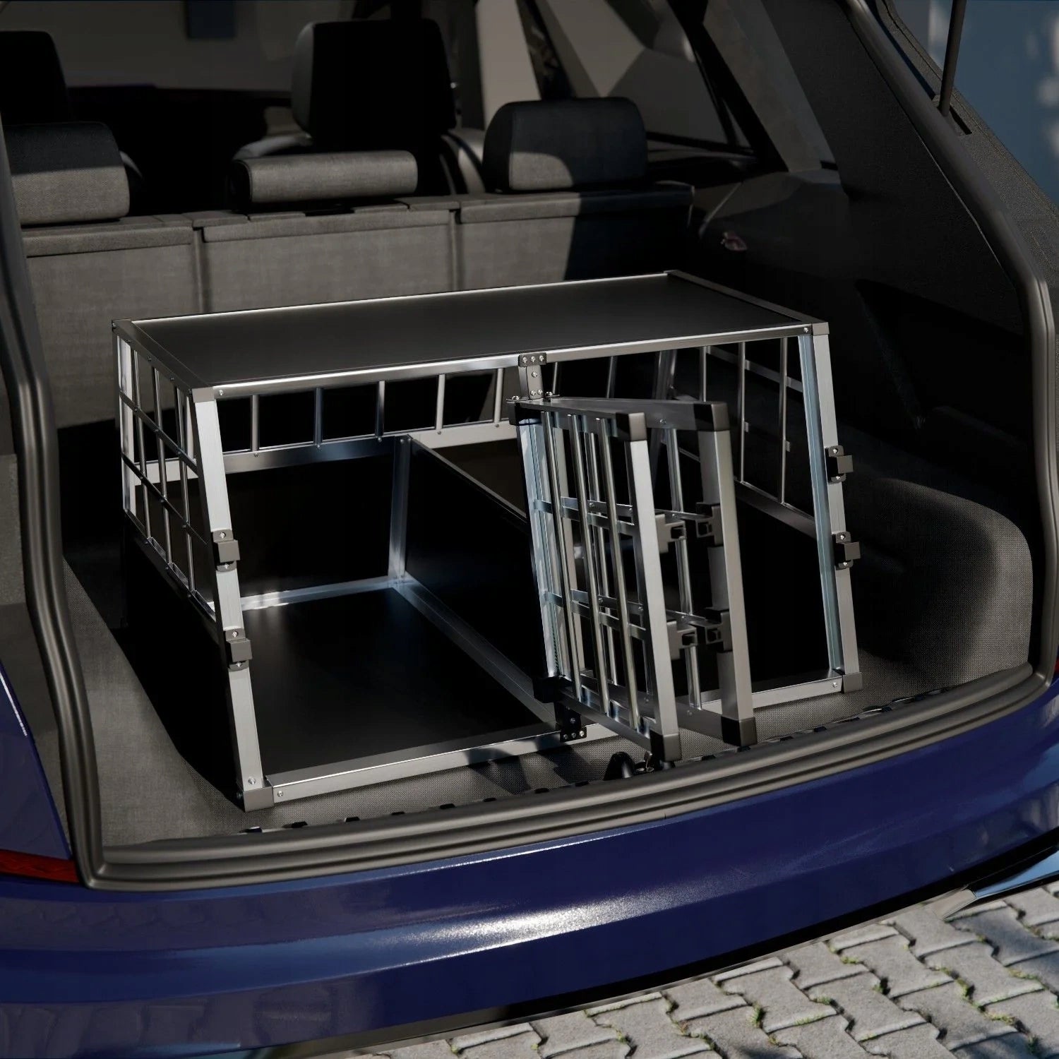 ANIMAL DOG TRANSPORTER ALUMINUM TRAVEL CAGE FOR CAR L-XL Manufacturer code 26966