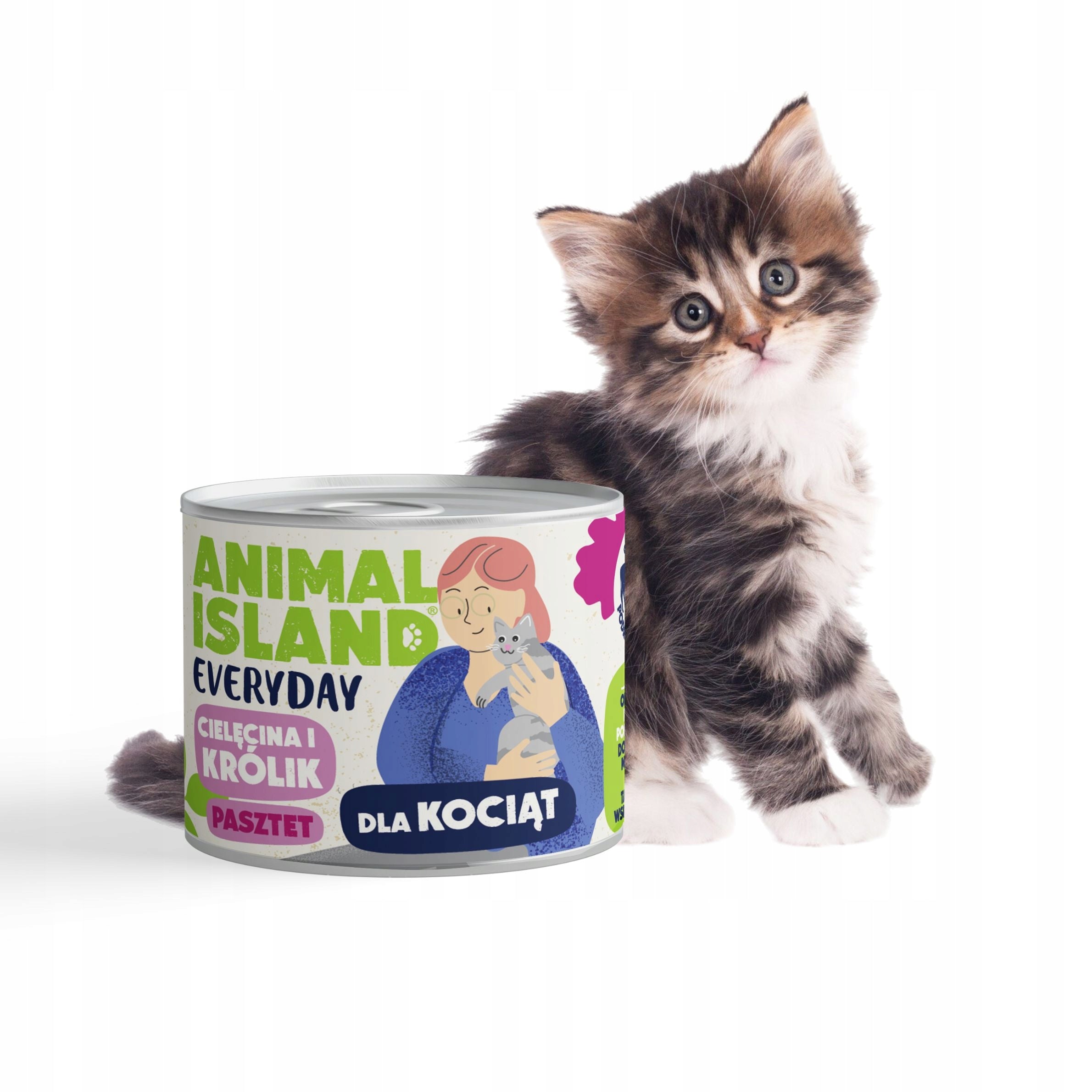ANIMAL ISLAND EVERYDAY WET CAT FOOD VEAL RABBIT PATE 185g EAN (GTIN) 5904905082381