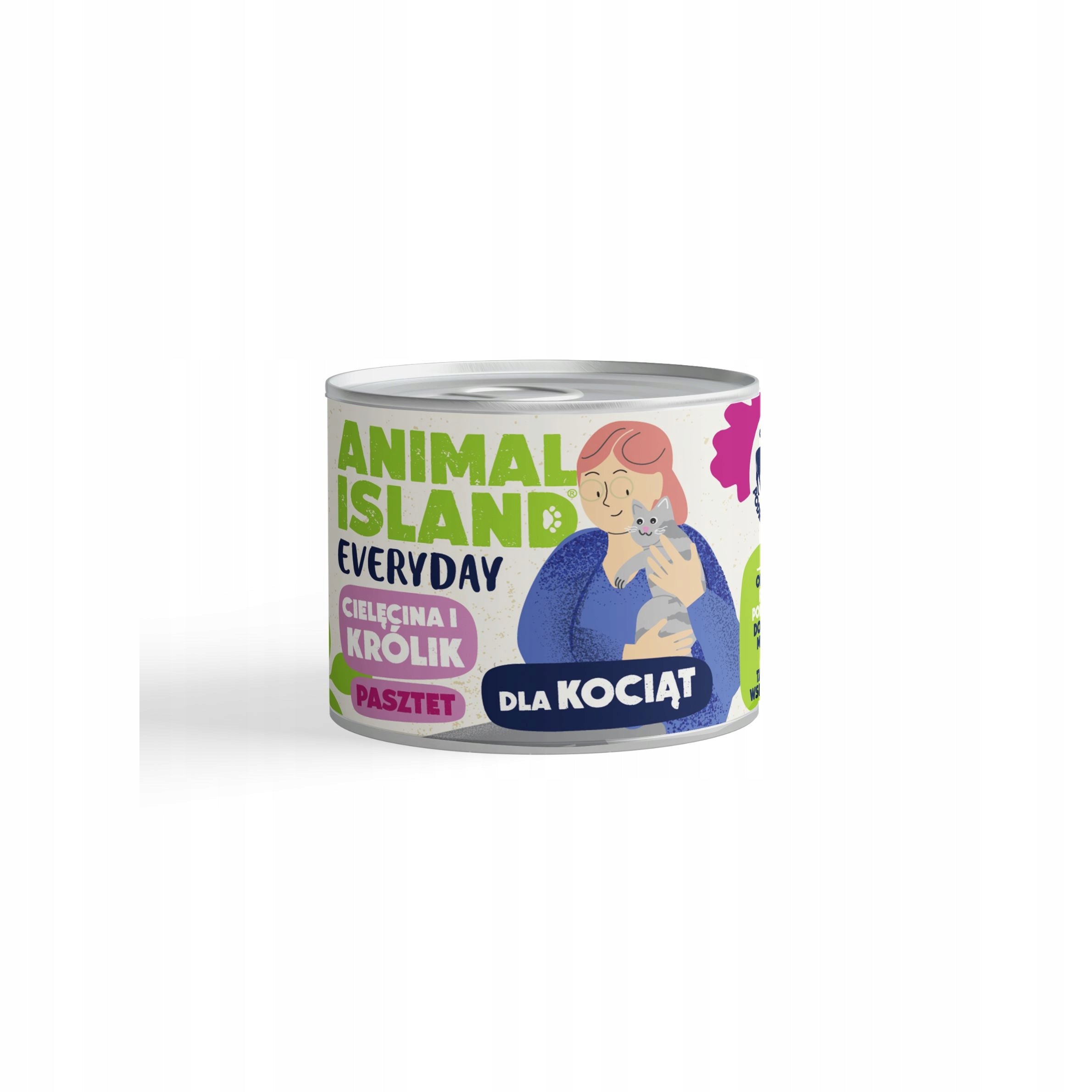ANIMAL ISLAND EVERYDAY WET CAT FOOD VEAL RABBIT PATE 185g