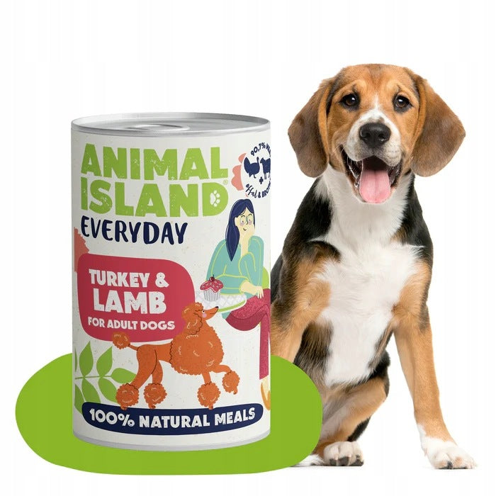 ANIMAL ISLAND Everyday Wet Food Turkey with Lamb for Dogs 400g