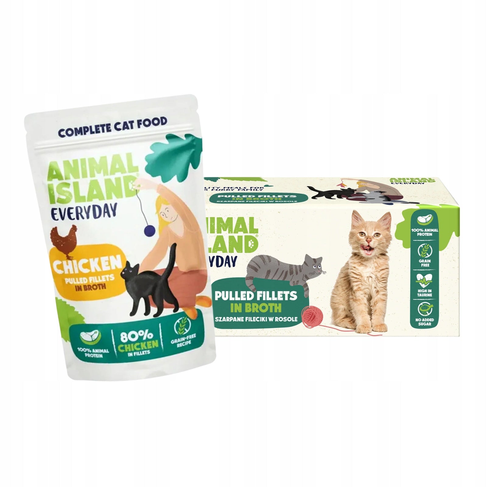 ANIMAL ISLAND Wet cat food Chicken in broth 40x85g