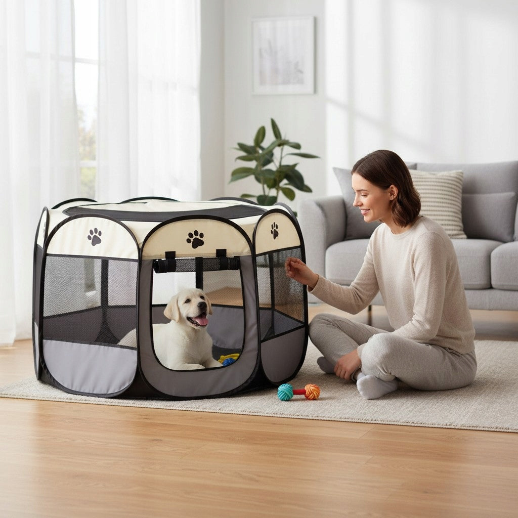ANIMAL RABBIT CAT DOG PLAYPEN FOR HOME FOLDING WATERPROOF Length 73 cm