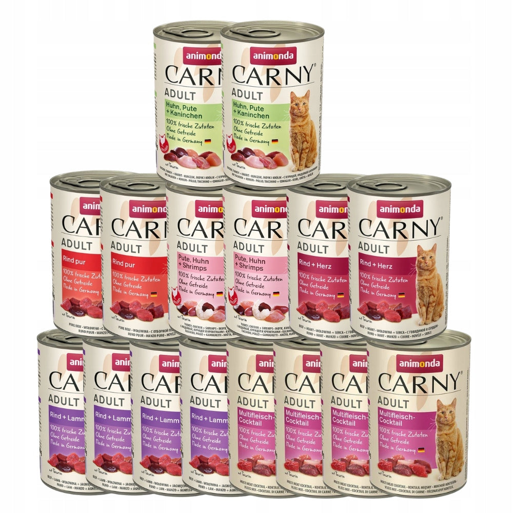 ANIMONDA Carny Adult wet cat food mix of flavors 16x400g