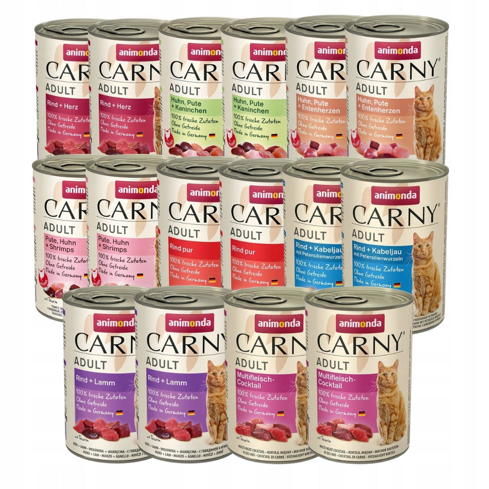 ANIMONDA Carny Adult wet cat food mix of flavors 16x400g