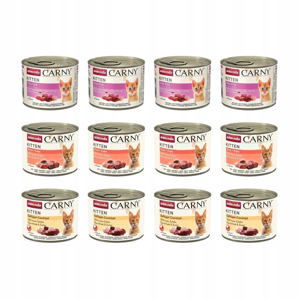ANIMONDA Carny Kitten mix of flavors wet food for kittens 12x200 g
