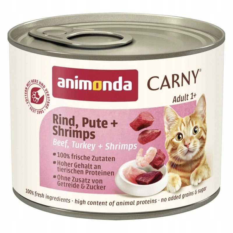 ANIMONDA Cat Carny Adult flavor: beef, turkey and shrimp 200g
