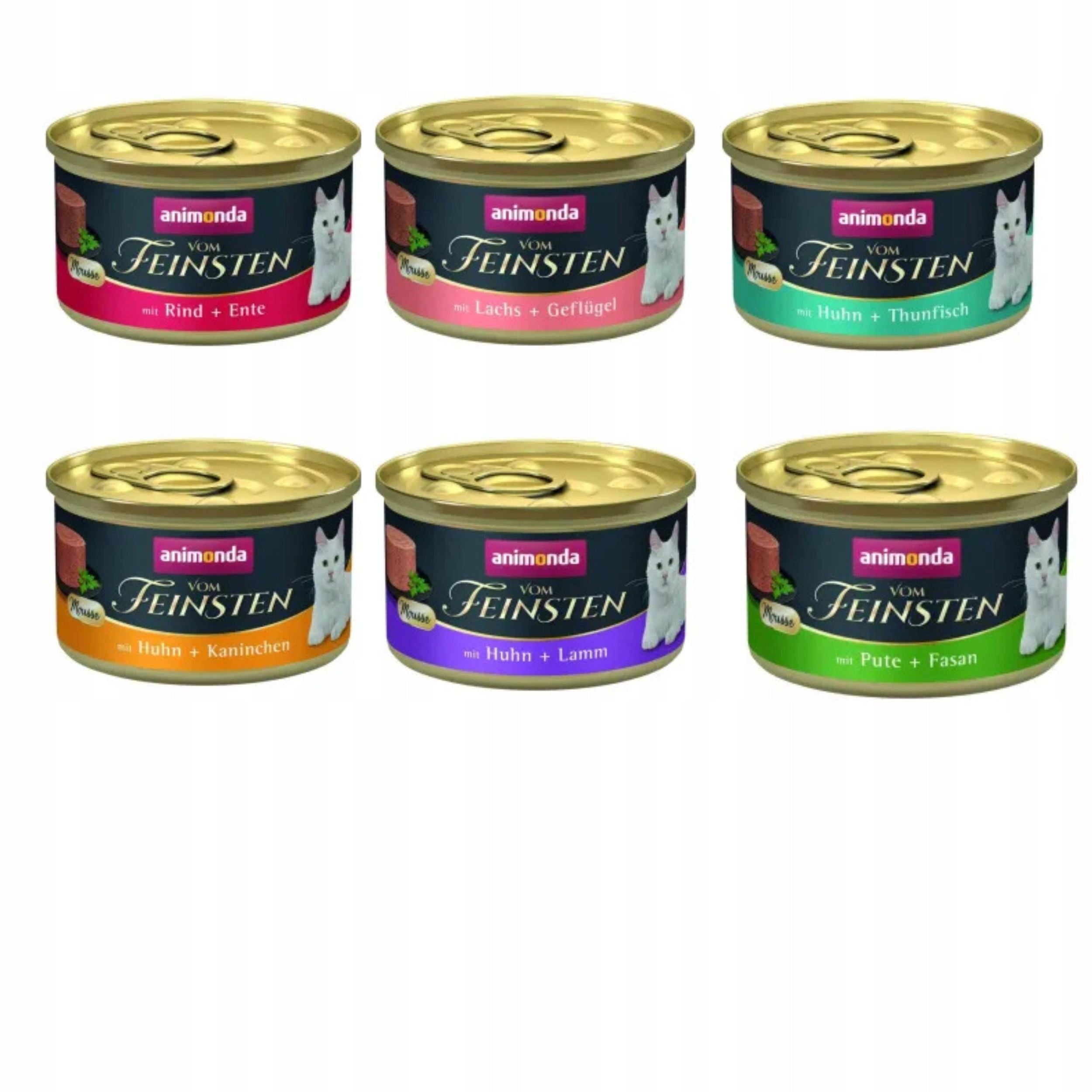 ANIMONDA Vom Feinsten Cat Muss Mix of flavors 12x85g wet cat food
