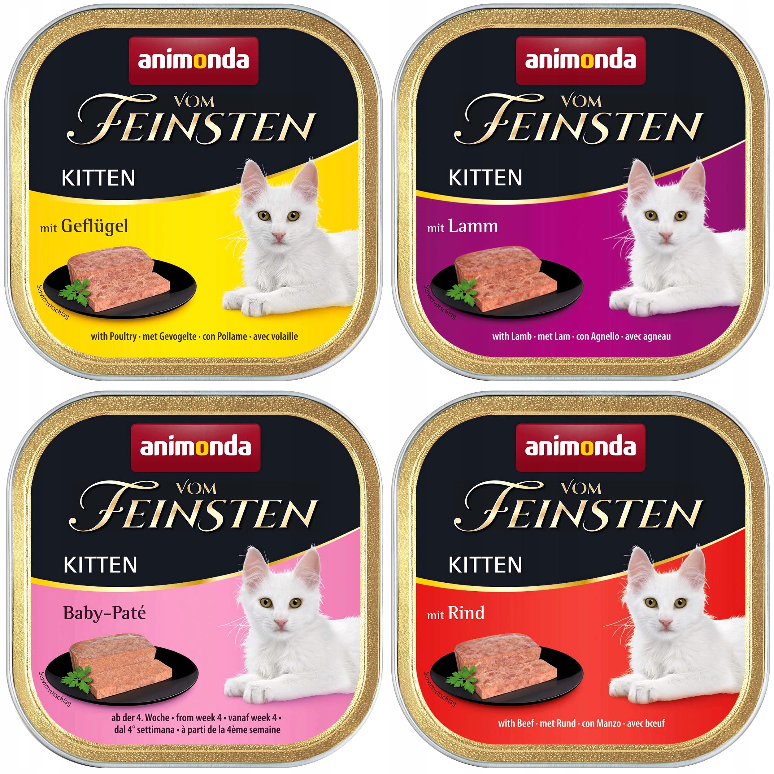 ANIMONDA Vom Feinsten Kitten wet food for kittens MIX FLAVORS 32x100g