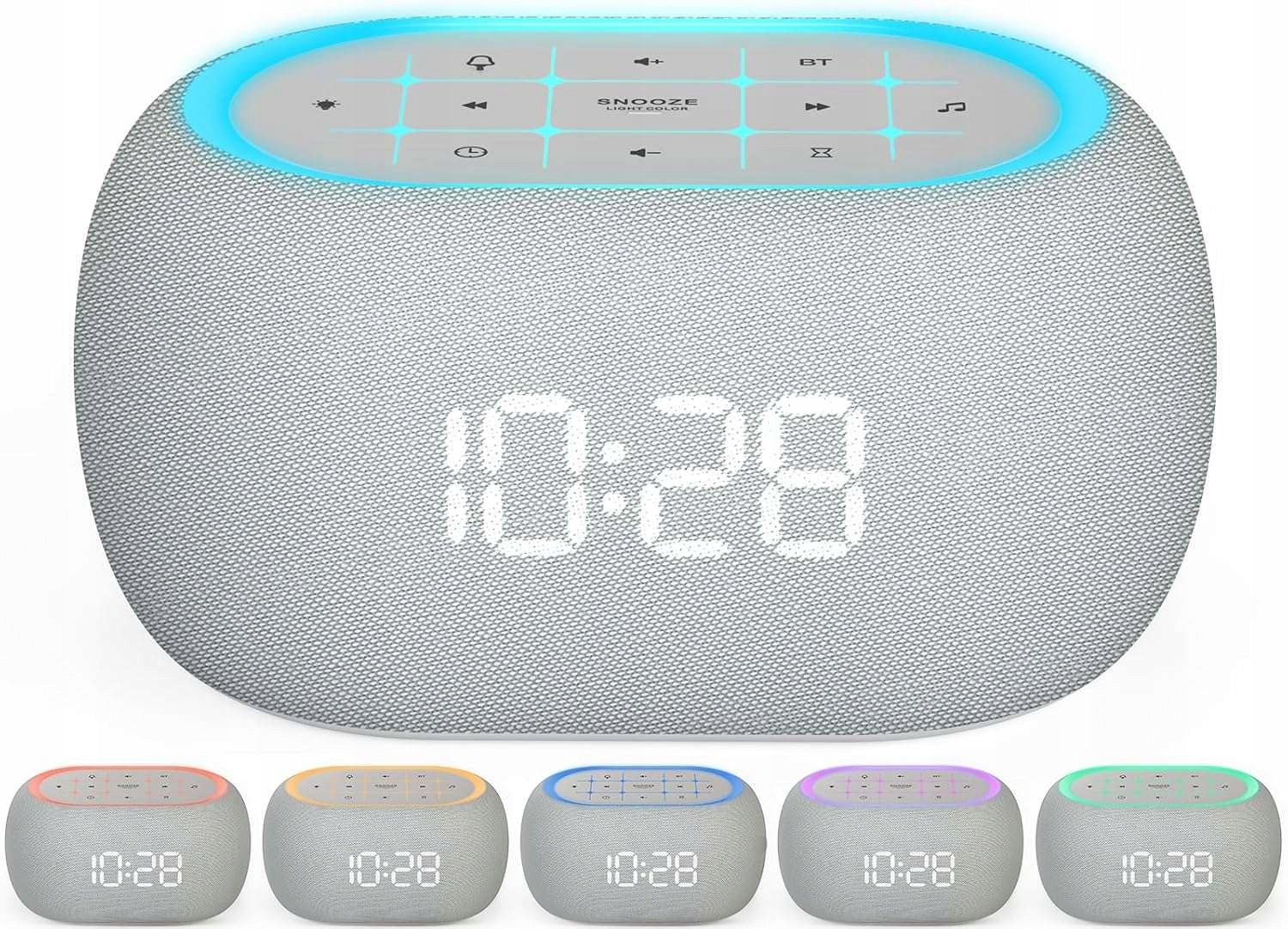 ANJANK Bluetooth sound alarm clock 21 sounds 7 night lights T1733