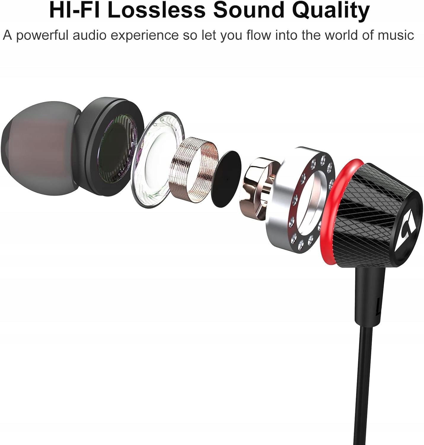 ANKBIT E100PRO WIRED EARBUDS WITH MICROPHONE NOISE BLACK Packaging status original
