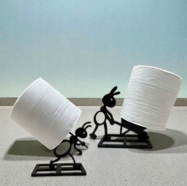 ANT SHAPED DECORATIVE TOILET PAPER HANGER STAND HOLDER 2 PACK Manufacturer code SolarBox