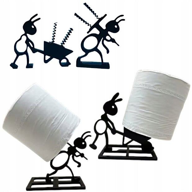 ANT SHAPED DECORATIVE TOILET PAPER HANGER STAND HOLDER 2 PACK