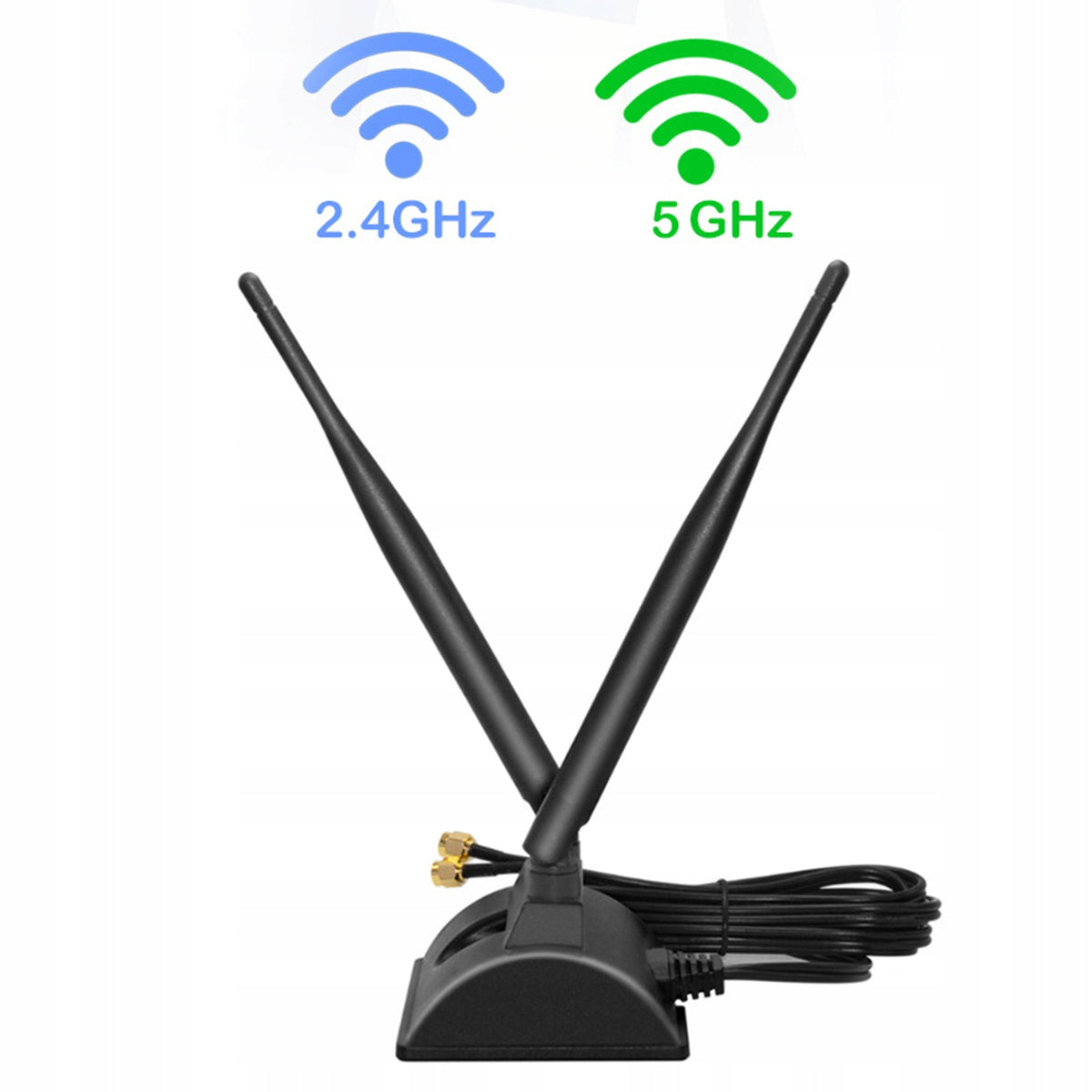 ANTENNA WIFI NETWORK CARD USB RP-SMA 6DBI DUAL BAND 2.4GHZ 5GHZ Packaging status original